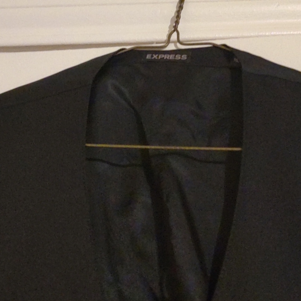 Express black suit vest